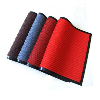 qualité  Non Slip Washable PVC Backing Customized Polyester Entrance Pile Rubbed Door Mat For Kitchen Living Room usine